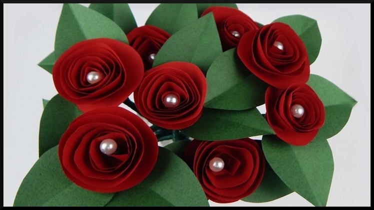 DIY | Papier Blumen. Rosen Dekoration | easy paper flowers. roses decoration