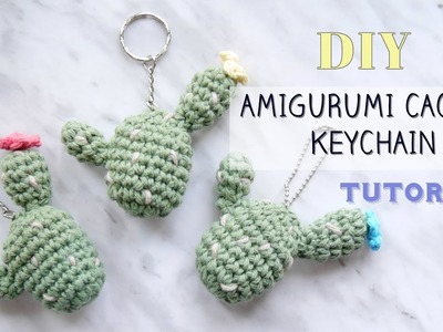 DIY TUTORIAL | How to Make an Amigurumi Crochet Cactus Keychain