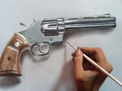 Drawing :3d gun colt python 1207