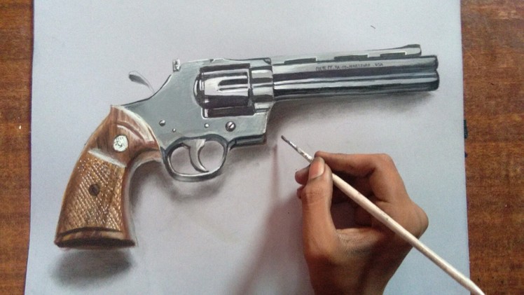 Drawing :3d gun colt python 1207