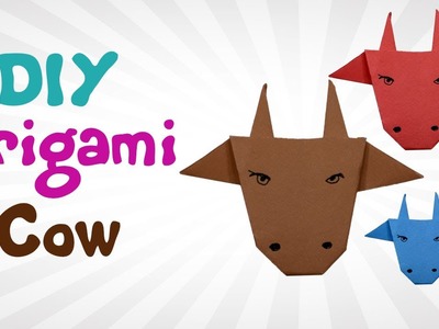 Easy Origami Cow Instructions - DIY How To make an Origami Cow - Beautiful Origami Cow Face For KIDS