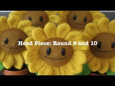 Happy Sunflower Head Piece Rows 9 & 10