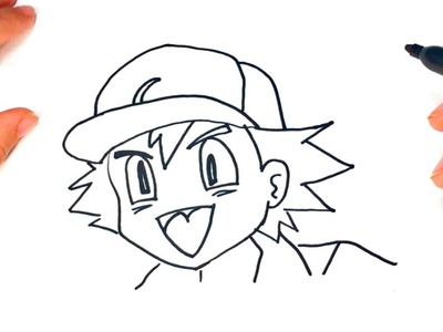 How to draw Ash Ketchum | Ash from Pokemon Draw Tutorial