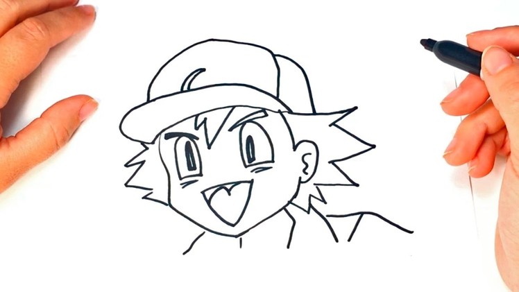 How to draw Ash Ketchum | Ash from Pokemon Draw Tutorial