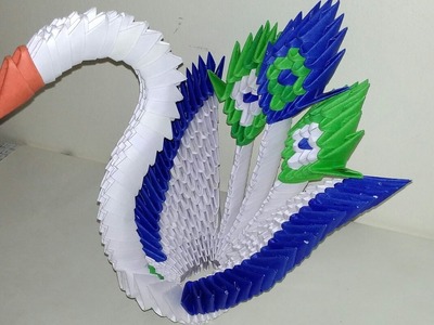 How to make a 3d origami peacock