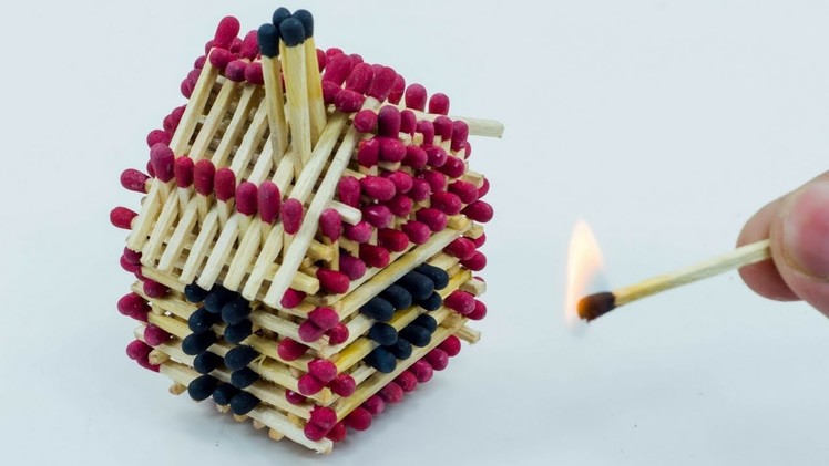How to Make a Match House Without Glue! And Will I Burn it?