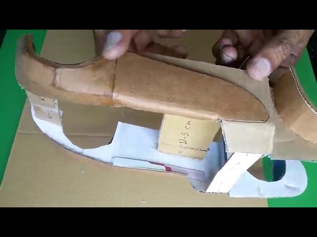 How to make bagatti veyron car body with cardboard