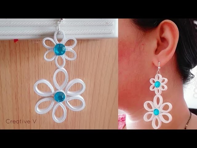 How to Make Quilling Earring. Tutorial. Design 65