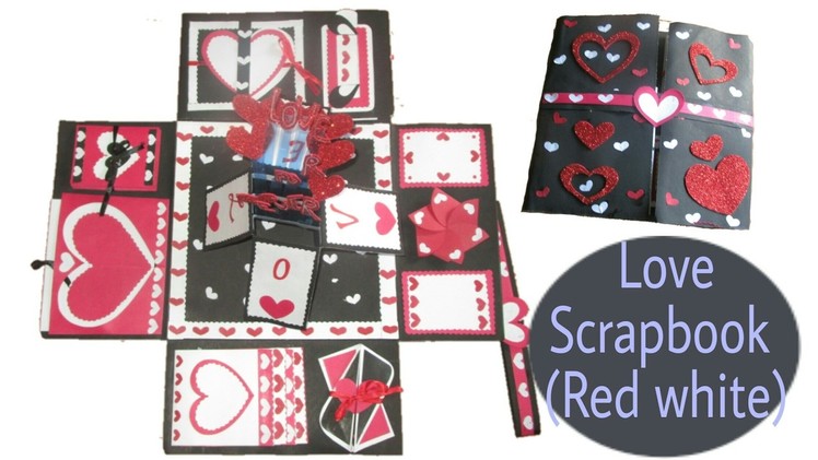 Love scrapbook for your special one. white Red edition