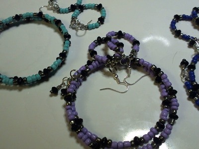 Memory Wire Braclet and Earring set