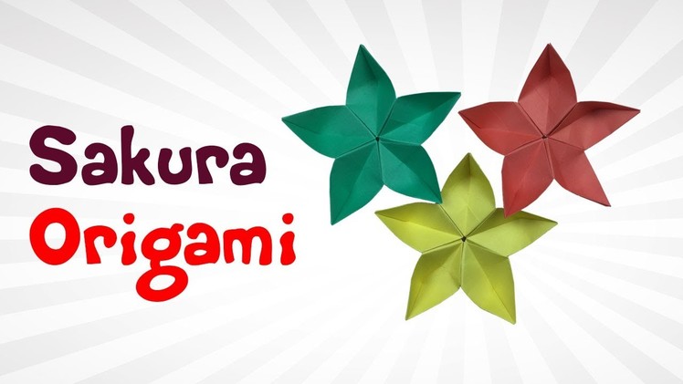 Origami Sakura For KIDS | How To Make An Origami Sakura Flower | Step By Step Easy Instructions