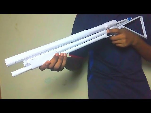 Paper SHOTGUN that shoots paper bullets  | How To Make |