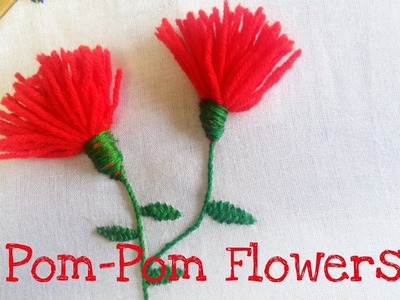 Pom-Pom Flowers Hand Embroidery