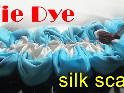 Silk scarf painting tutorial DIY how to dye silk in shibori techniques Tie Dye