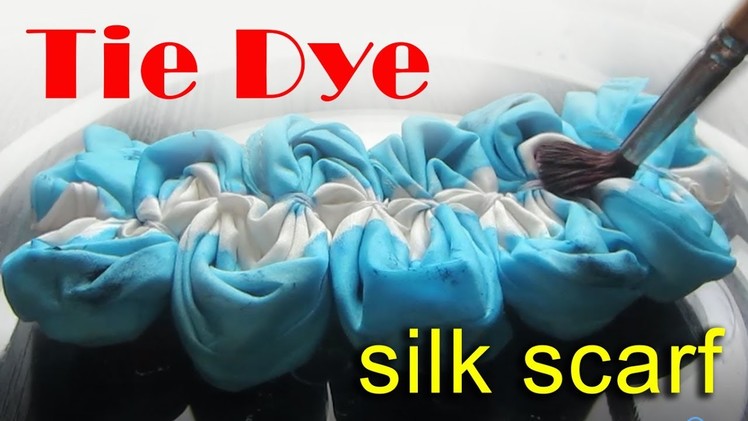 Silk scarf painting tutorial DIY how to dye silk in shibori techniques Tie Dye