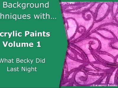 5 Background Techniques with.  Acrylic Paints V.1