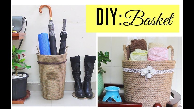 Diy Basket for home decor. storage baskets for bathroom and outdoor accessories