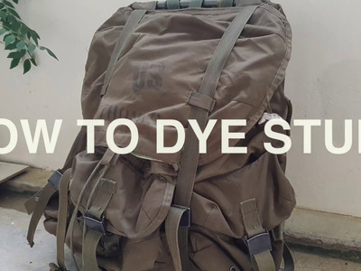 DIY | How to dye stuff : Backpacks and shoes