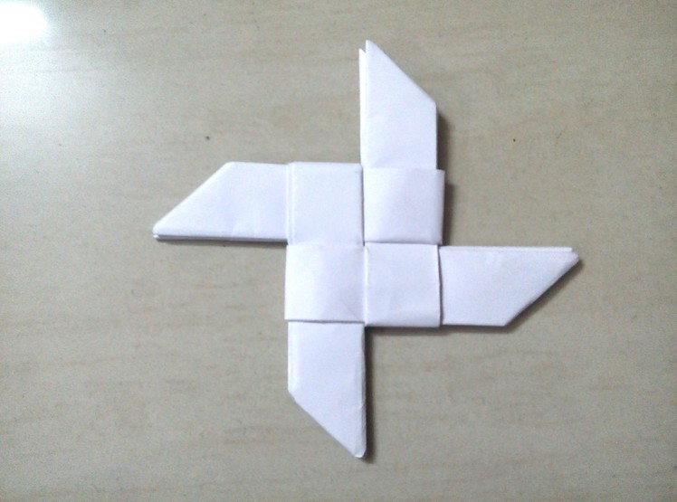 DIY: How to make ninja star - 4 point - Origami