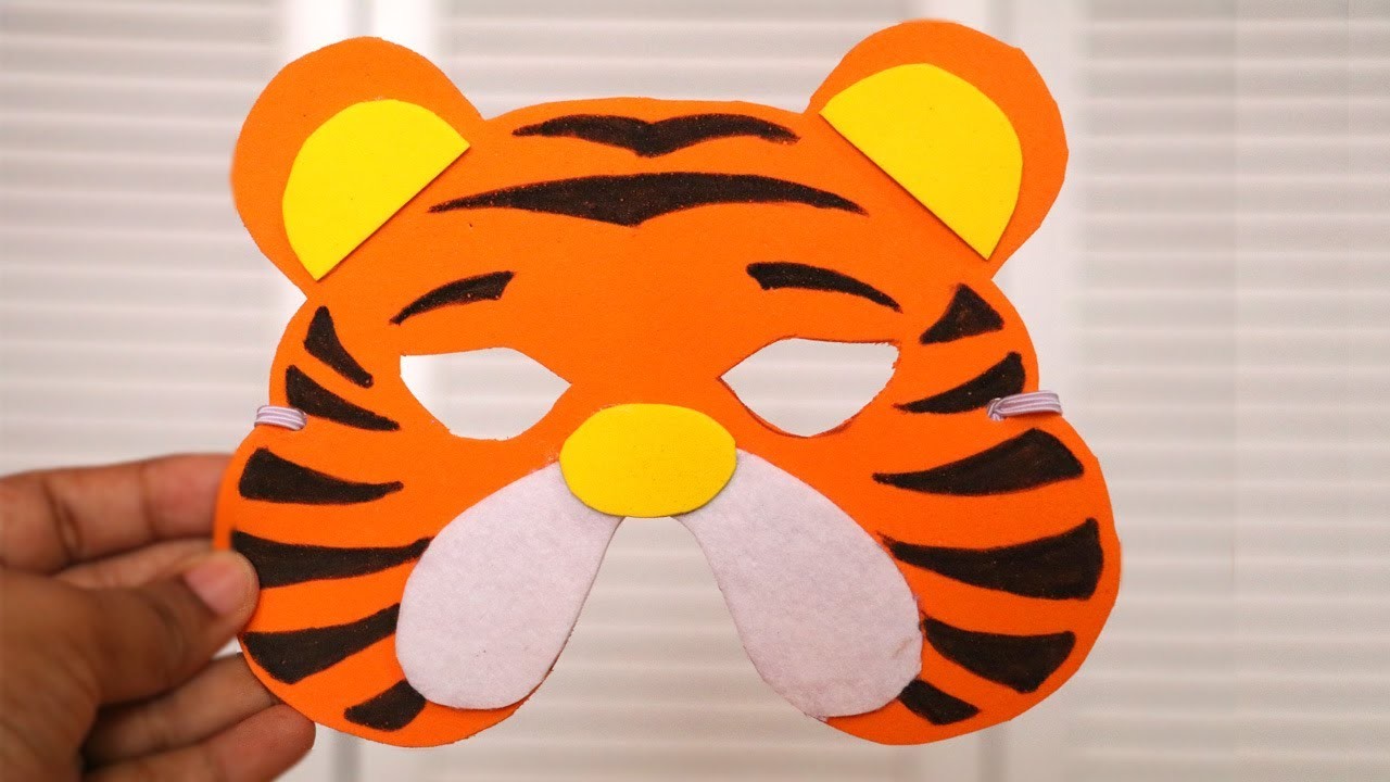 DIY Mask, How to make Tiger Mask for kids, DIY Birthday Gifts, Little