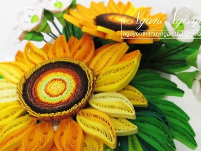 DIY - Quilling Sunflower 3D - Flower-Paper Art