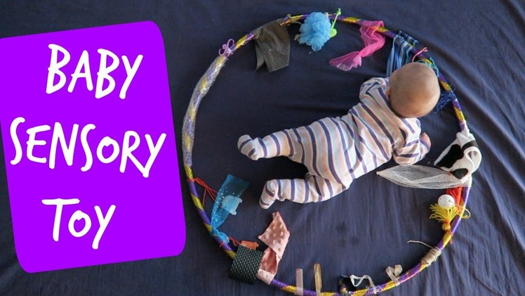 DIY Sensory Toy Hula Hoop | Easy Baby Sensory Play | Tummy Time Toy