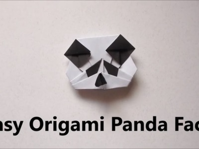 Easy Origami Panda Face.Head - Easy Origami for Beginners - Easy Origami Animals - Cute Panda Face