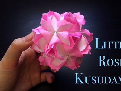 [Hello Malinda] Origami Tutorial: Little Roses Kusudama (Maria Sinayskaya)｜【哈喽玛琳达】折纸教程：炒鸡美的玫瑰花球~