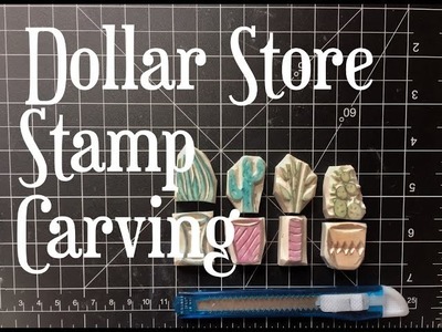 How to carve a stamp using supplies from the Dollar Store (the Dollarama edition)