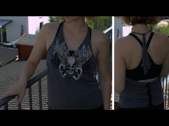 How to Cut a T-Shirt Into a Tank Top