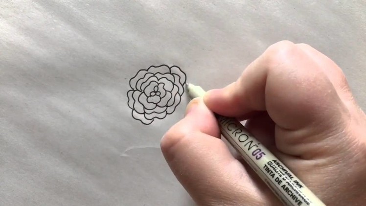 How to Draw a Simple Zinnia - Flower Art