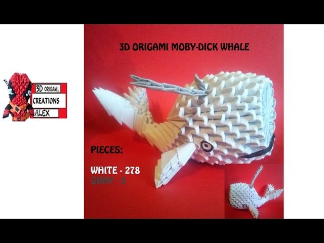 HOW TO MAKE 3D ORIGAMI WHALE MOBY-DICK TUTORIAL || DIY 3D ORIGAMI WHALE MOBY-DICK TUTORIAL