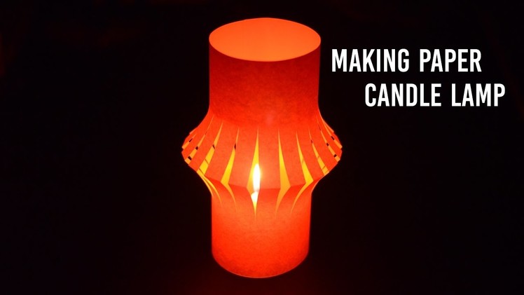 How to make a color paper lamp lantern for candle night dinner. | Easy to make