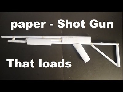 How to make a paper shotgun that loads with pump ( fast and easy )  paper craft