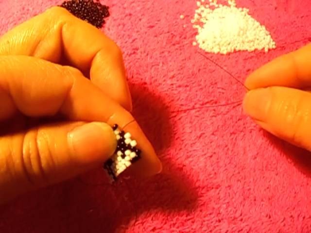 How to make a peyote stitch pattern for a beaded bracelet with music #2