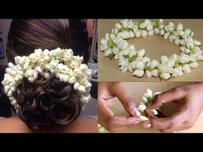 How to string Jasmine Flower Garland - How to String Flower - Handwork Crafts