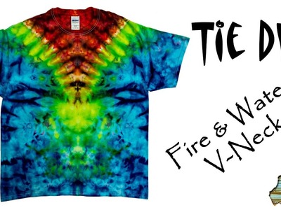 How to Tie Dye a Fire & Water V-Neck Pattern