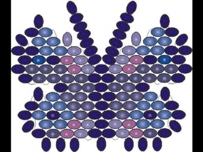 LEFT-HANDER oriented principle of peyote stitch weaving a butterfly