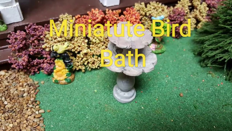 Miniature Dollhouse Bird Bath