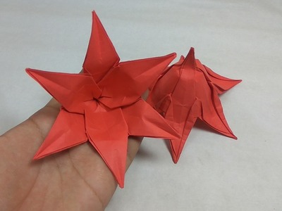 Origami Lily  with six petal from hexagon [Tutorial]  -  Naomiki Sato
