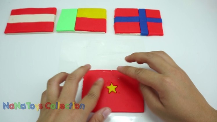 Play-Doh Flags Crafted Viet Nam USA United Kingdom Australia Romania Cuba Turkey Russia Philippines