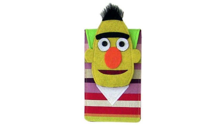 Seseme Street's Bert phone cover case DIY with free pattern