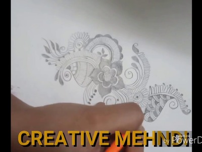 Simple Step By Step Mehndi Design | With Paper & Pencil
