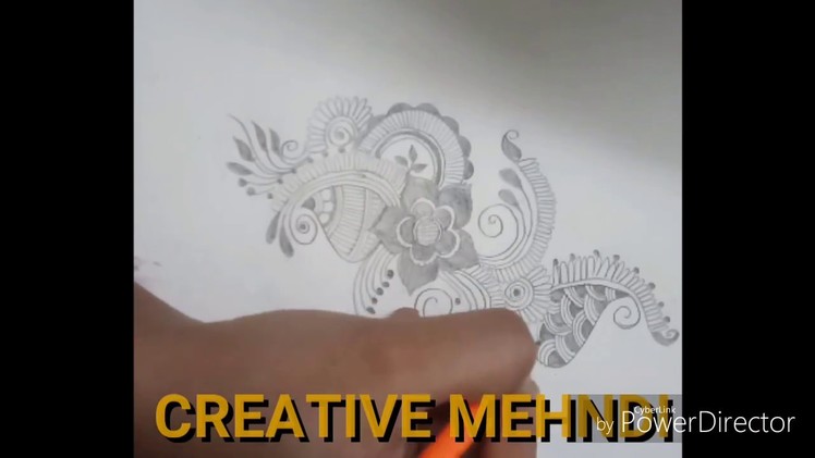 Simple Step By Step Mehndi Design | With Paper & Pencil