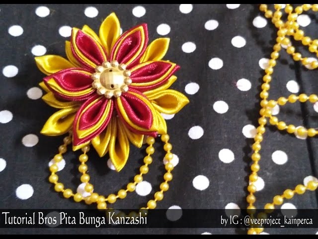 Tutorial DIY SIMPLE : Bros Bunga Pita Flower Kanzashi
