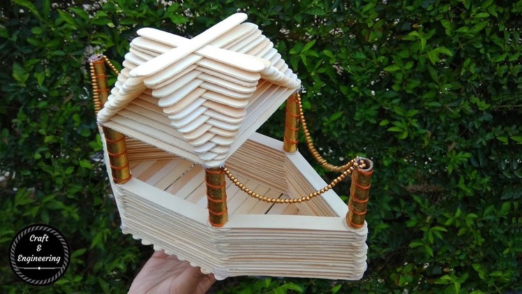A BOAT HOUSE from popsicle sticks - How to make