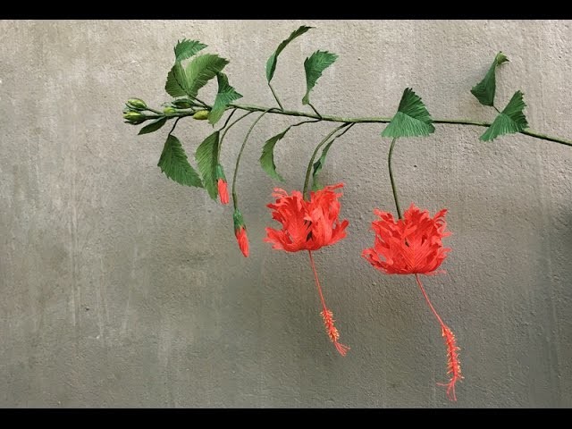 ABC TV | How To Make Hibiscus Schizopetalus Paper Flowers From Crepe Paper - Craft Tutorial