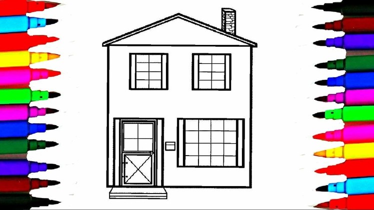 Big House Coloring Pages l How To Draw Big House Coloring Book l Drawing Pages l Learn Colors