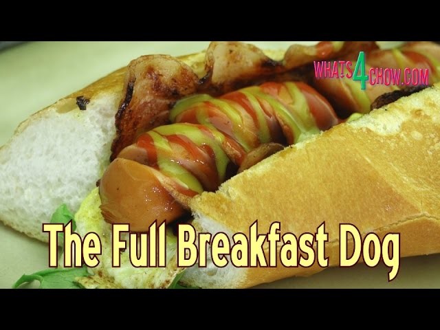 Breakfast Hotdog Recipe! How to Make a Breakfast Hotdog - A Full Breakfast in One Neat Package!!!