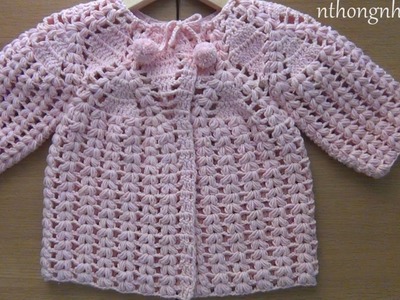 Crochet baby sweaters tutorial - Pattern 2 (1.2)